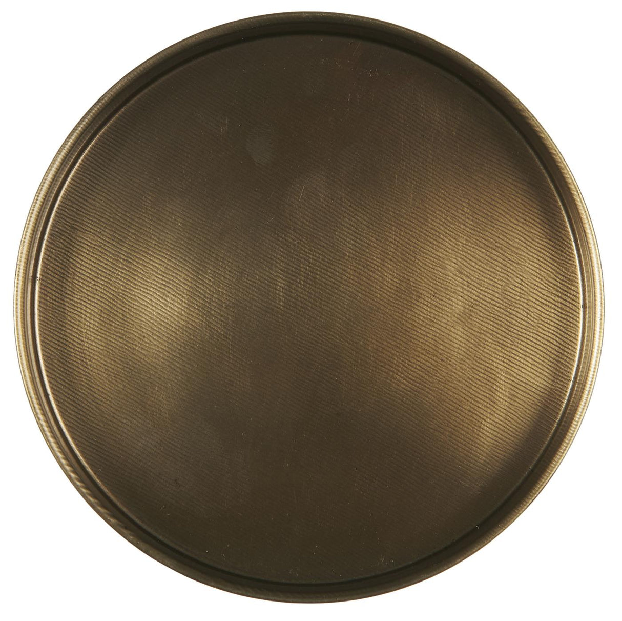 Lysbakke med kant i guldfarvet metal  13 cm i dia fra Ib Laursen set oppfra