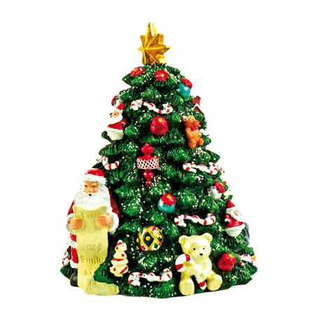 Spilledåse Juletræ med julemand med liste