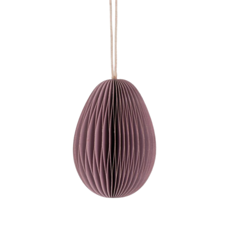 Påskeæg i papir lilla 7 cm
