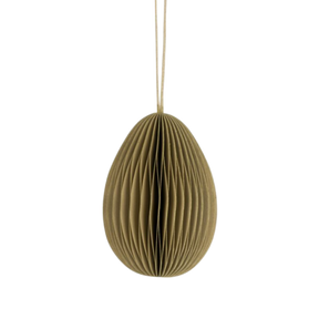 Påskeæg i papir olivengrønt 7 cm