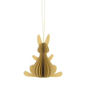 Påskehare i papir gul