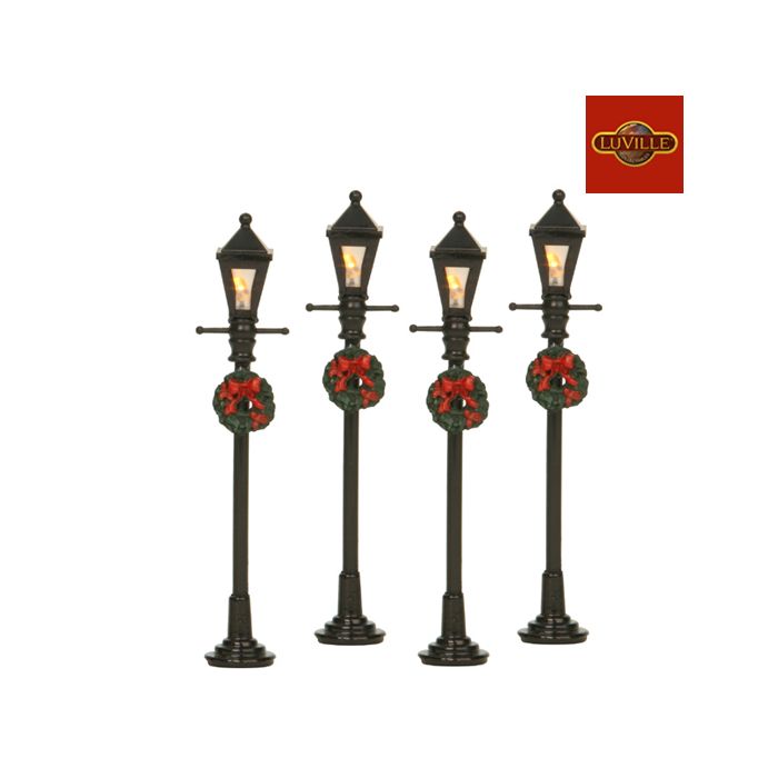Luville Fire gaslanterner med krans