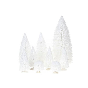 Snehvide grantræer 9-pak
