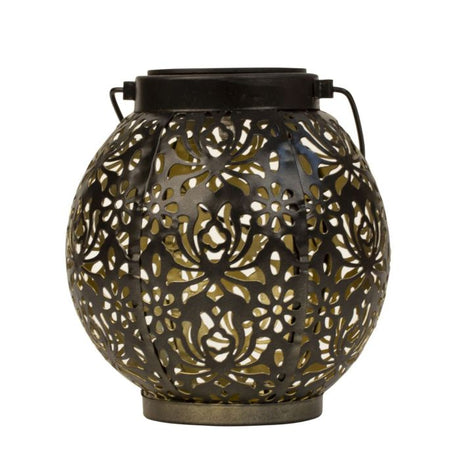 Solcellelampe med blomster