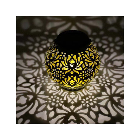 Solcellelampe med blomster