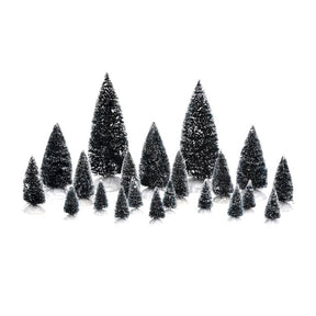 Grantræer med sne 21-pak