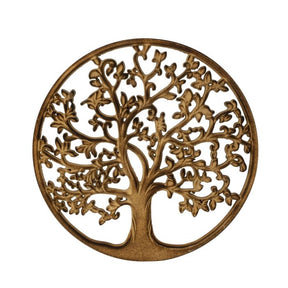 Vægdekoration med livets træ brunt