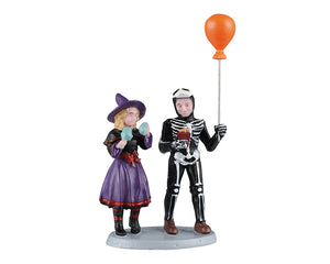 Carnival Companions figur med udklædte børn til Halloween fra Lemax