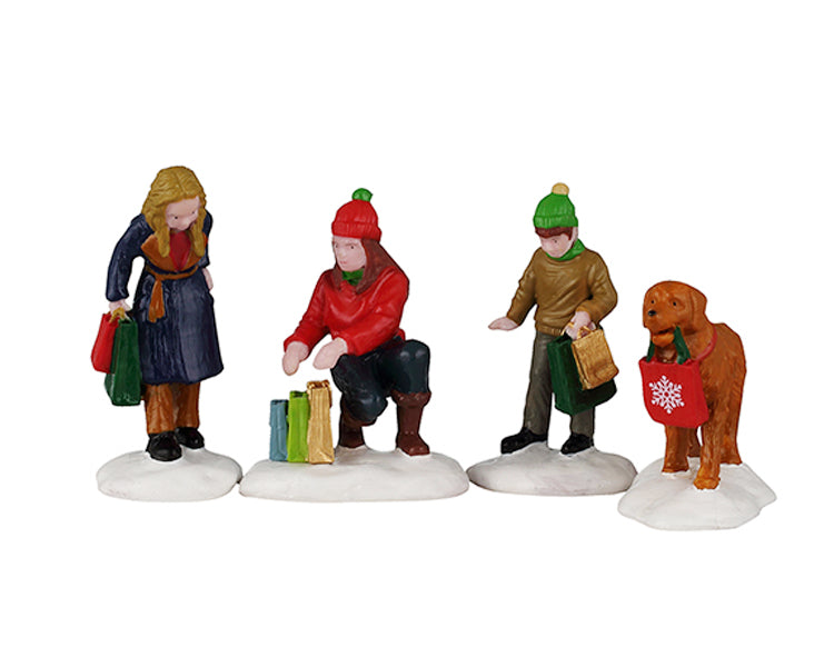 Festive Holiday Shoppers figursæt til juleby fra Lemax