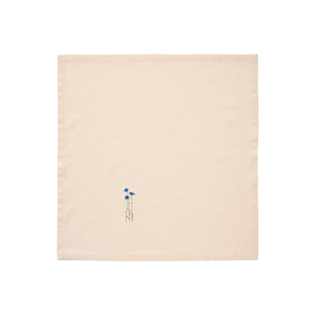 Ib Laursen Flora stofserviet – butter cream med kornblomst