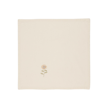 Ib Laursen Flora stofserviet butter cream med solsikke