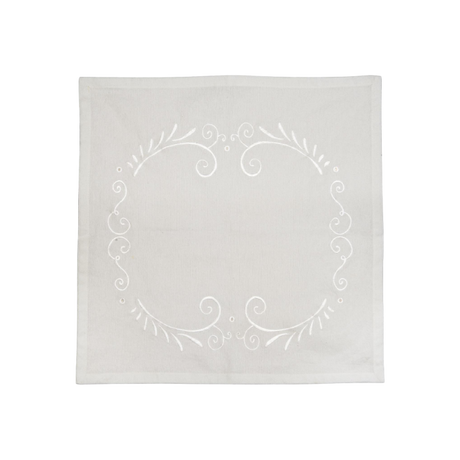 Ib Laursen hvid stofserviet med broderi