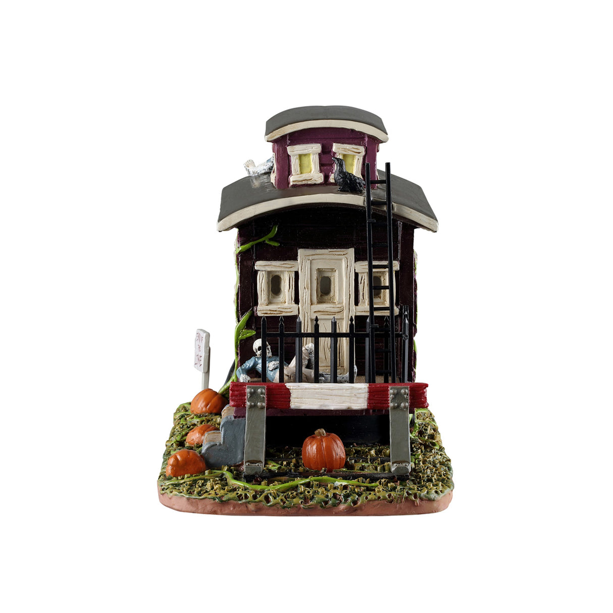Creepy Ca-Boo-Se husvogn til Halloween med skelet fra Lemax