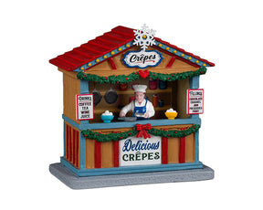 Crepes bod til julemarkedet i julebyen fra Lemax