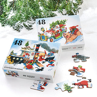 Vilhelm Hansen pussel med 48 bitar och julmotiv från Pobra