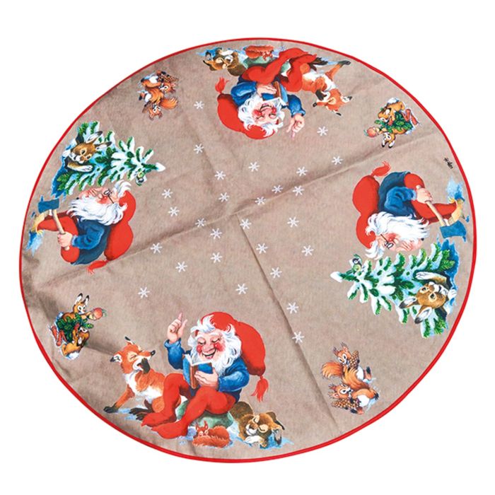 Juletræstæppe med skovens dyr 110 cm i dia