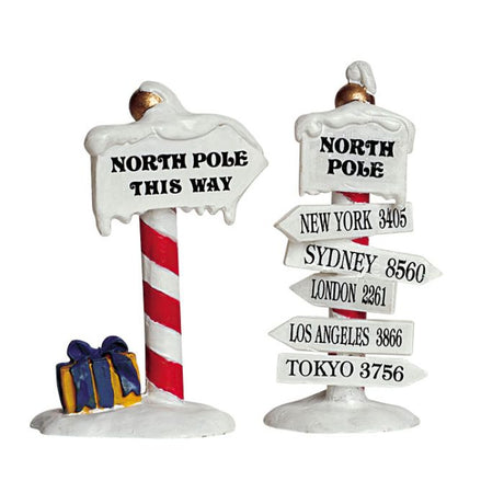North Pole Signs Set Of 2
