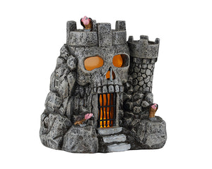 Skull Castle med uhyggeligt lys til Halloween dekoration fra Lemax