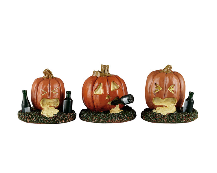 Jolly Pumpkins sæt med mini græskar til Halloween dekoration fra Lemax