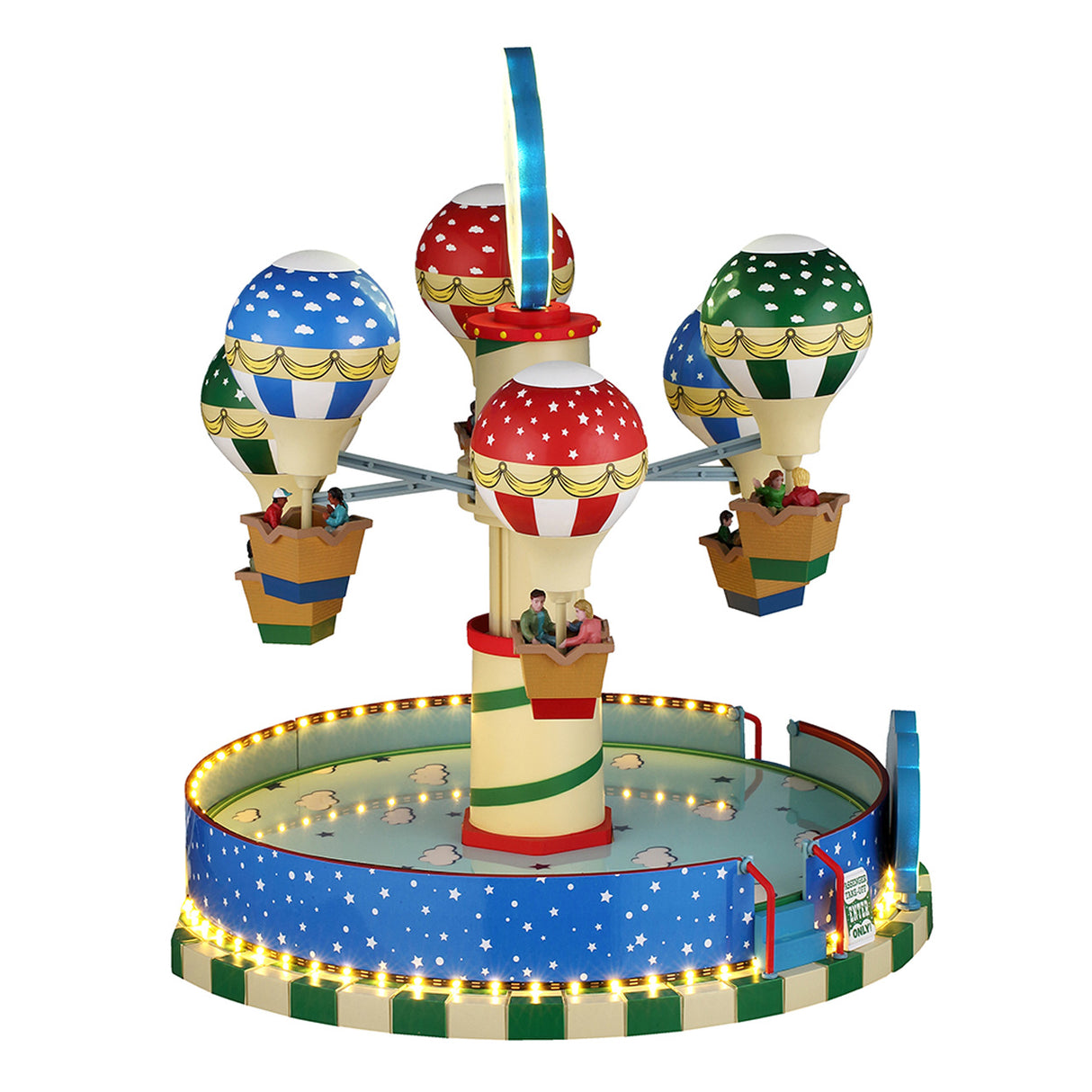 The Balloon Cloud Hoppers forlystelse til juleby fra Lemax set fra siden af
