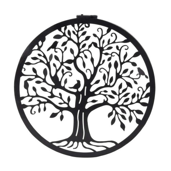 Väggdekoration med livets träd och soldrivna LED-lampor