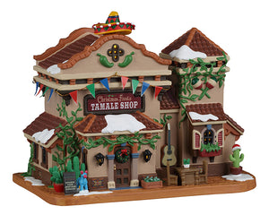 Christmas Fiesta Tamale Shop hus med lys til juleby fra Lemax