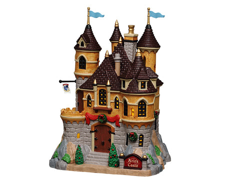 Arie's Castle slot med lys til juleby fra Lemax