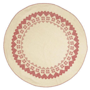 Ib Laursen Juletræstæppe rødt mønster