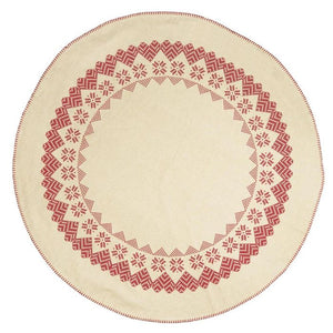 Ib Laursen Juletræstæppe rødt mønster