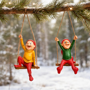 Bramming Tomte på gungan 