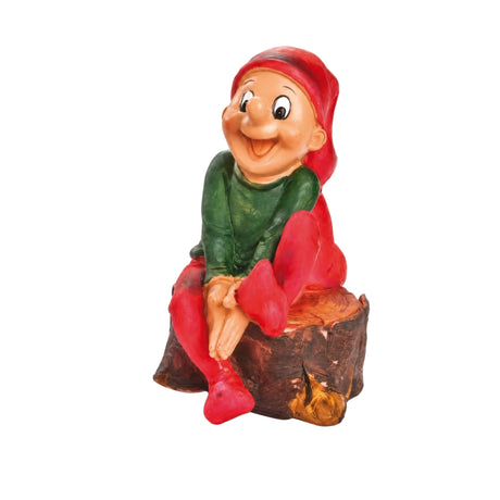 Bramming Tomte på trädstubbe 