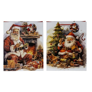 Gaveposer med hank og julemotiv 6-pak