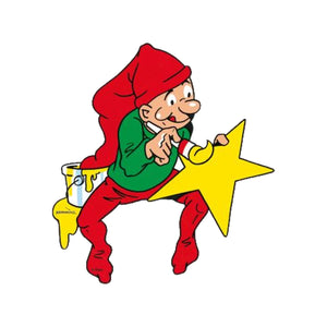 Bramming tomte i trä har roligt 40 cm hög