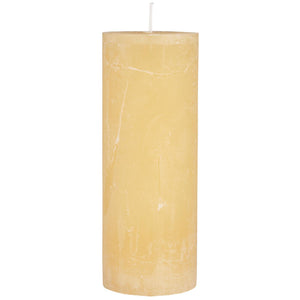 Ib Laursen Rustikt bloklys i lemonade gul nuance