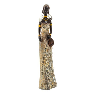 Afrikansk dam med kanna 24 cm hög