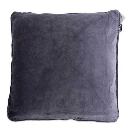 Pude i velour mørkegrå