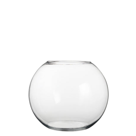 Glasbowle i kalrt glas 20 cm høj 25 cm i dia