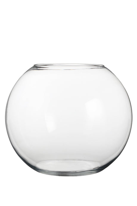 Glasbowle i klart glas 28 cm høj 34 cm i dia