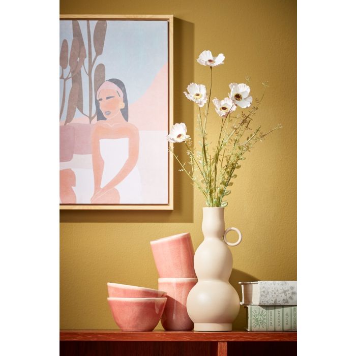 Samosa vase 24 cm høj beige