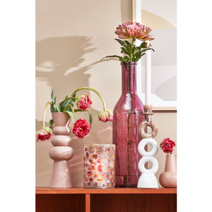 Bente Lanterne med blade 17 cm høj  