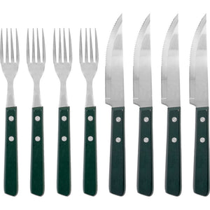 4 sæt steakbestik i grønt akacietræ fra Nicolas Vahé
