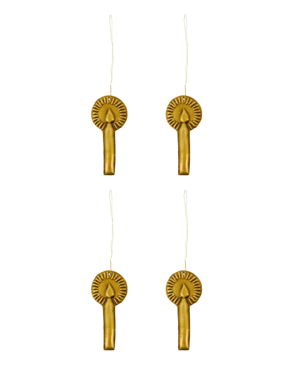Juldekoration med ljus i mässing, 4-pack från House Doctor
