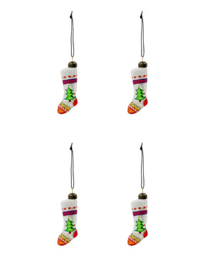 Julkulor och julstrumpa med motiv, 4-pack från House Doctor