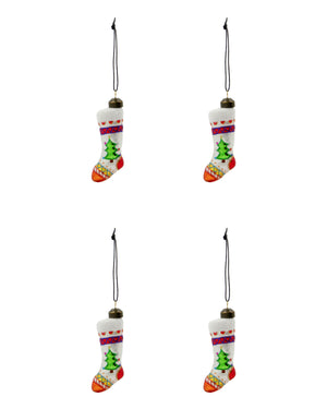 Julkulor och julstrumpa med motiv, 4-pack från House Doctor