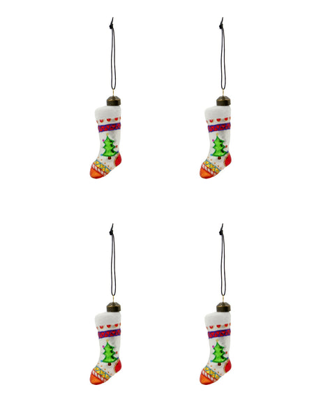 Julkulor och julstrumpa med motiv, 4-pack från House Doctor
