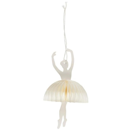 Papirklip ballerina i releveposition hvid