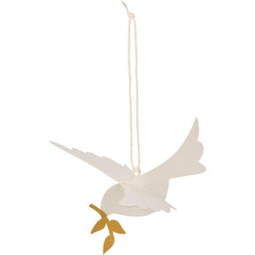 Fugle til ophæng med kvist i næbbet 4-pak