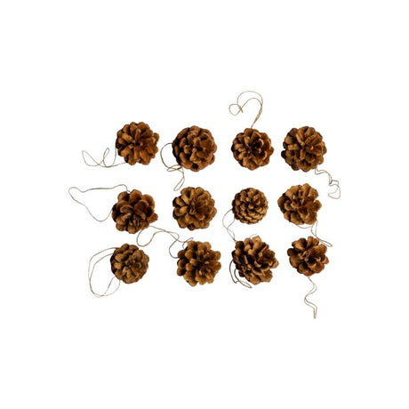 Kottar med snöre, 12-pack, bruna