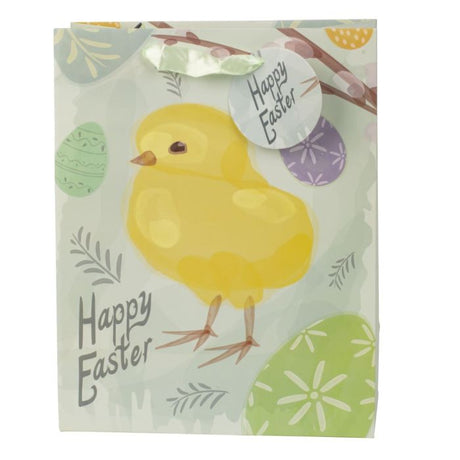 Gavepose med påskekylling 32 cm høj