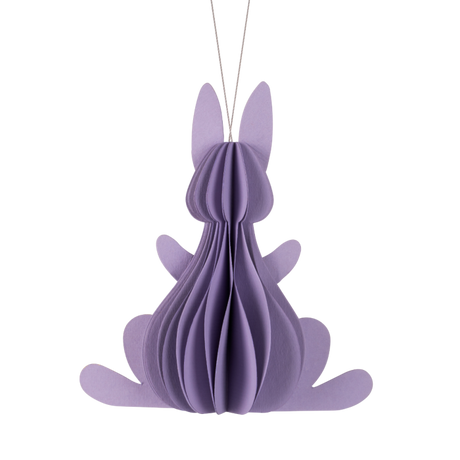 Påskehare i papir lavendel 13 cm